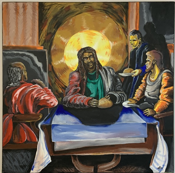 Turtel Onli's painting of the Biblical story of Supper at Emmaus